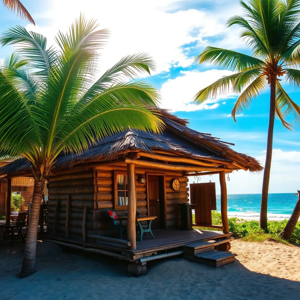 Wooden beach casita on the Pacific coast of Nicaragua — cheap beach houses in Nicaragua. Images and Photos created by www.cheap-beach-house.com