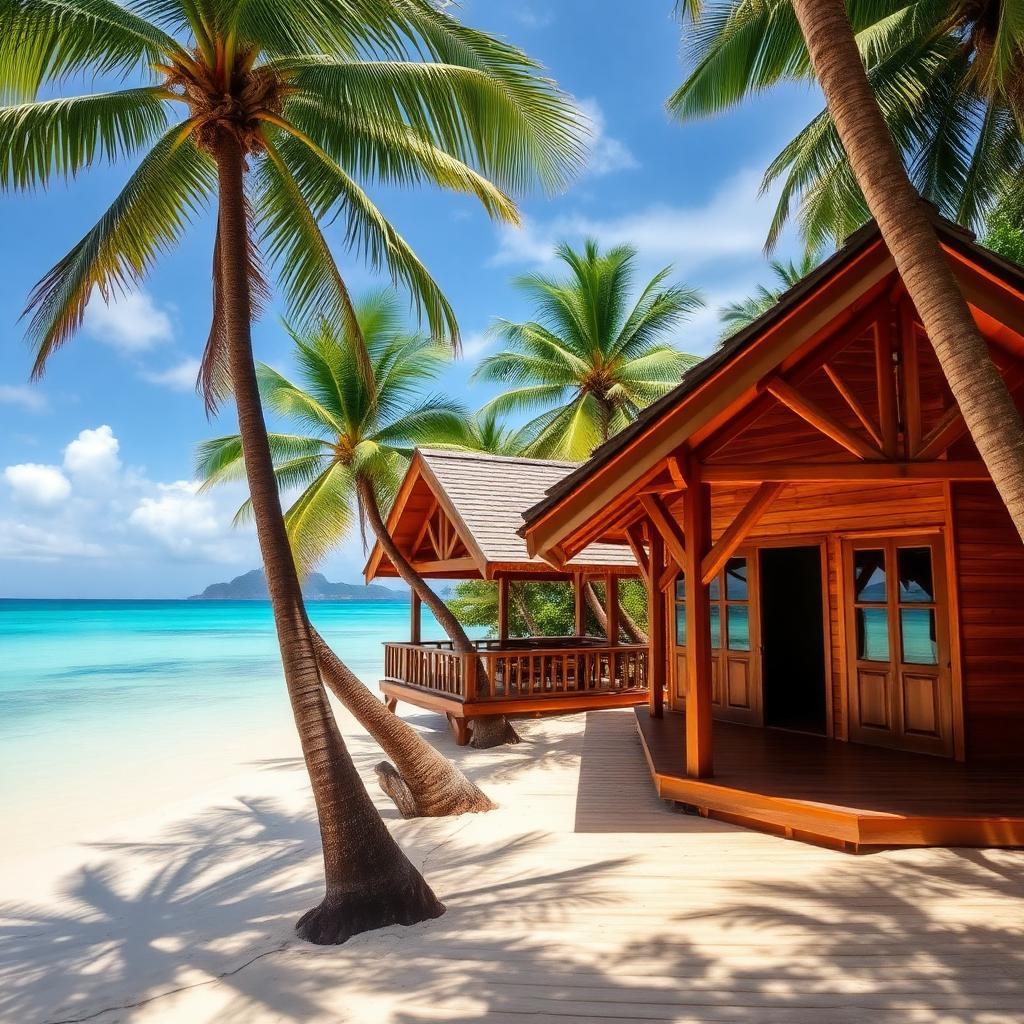 Traditional teak beach house on a Thai island — cheap beach houses in Thailand. Images and Photos created by www.cheap-beach-house.com