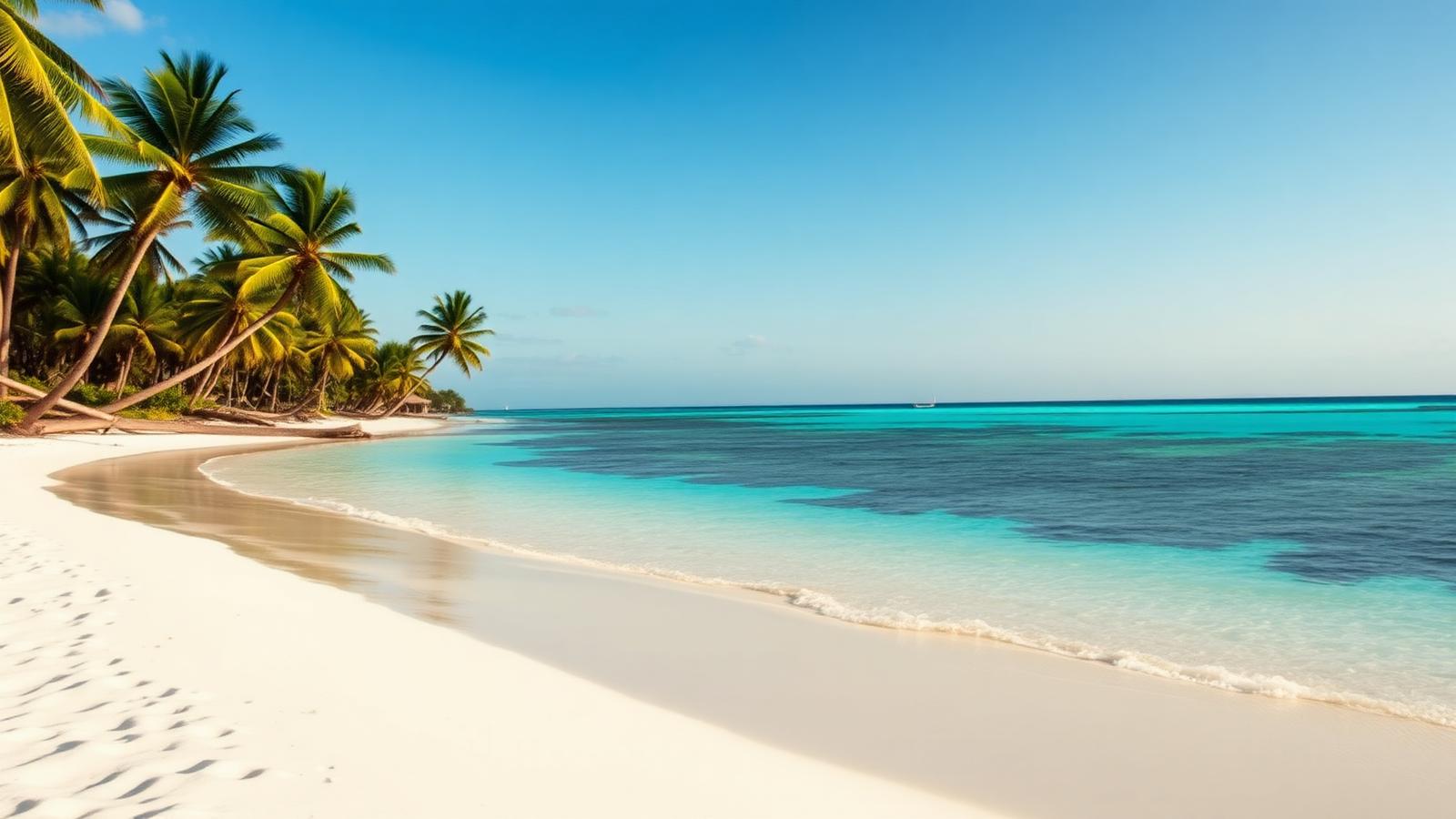 Powder-white sand and turquoise reef lagoon at Diani Beach, Kenya β cheap beach houses in Kenya. Images and Photos created by www.cheap-beach-house.com