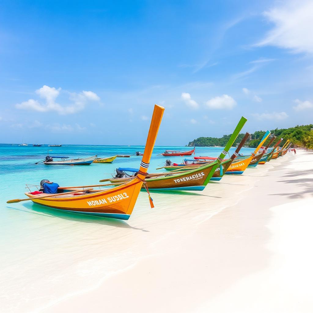Traditional bangka outrigger boats on a Palawan beach, Philippines — cheap beach houses in Philippines. Images and Photos created by www.cheap-beach-house.com