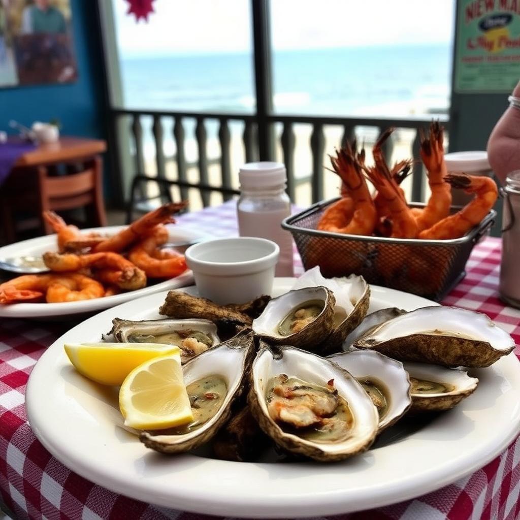 Fresh lobster and seafood served at a coastal shack in Maine — cheap beach houses in United States. Images and Photos created by www.cheap-beach-house.com