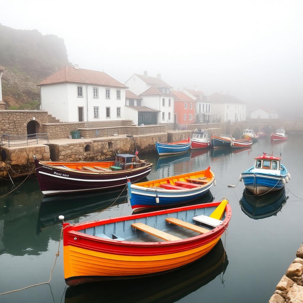 Fishing boats in a small Galician harbour, Spain — cheap beach houses in Spain. Images and Photos created by www.cheap-beach-house.com