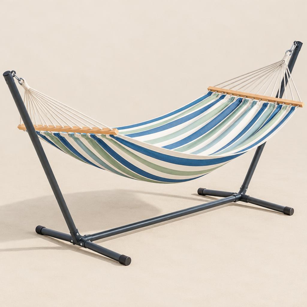 Hammock with Stand — illustrative product photo, not an exact listing. Images and Photos created by www.cheap-beach-house.com