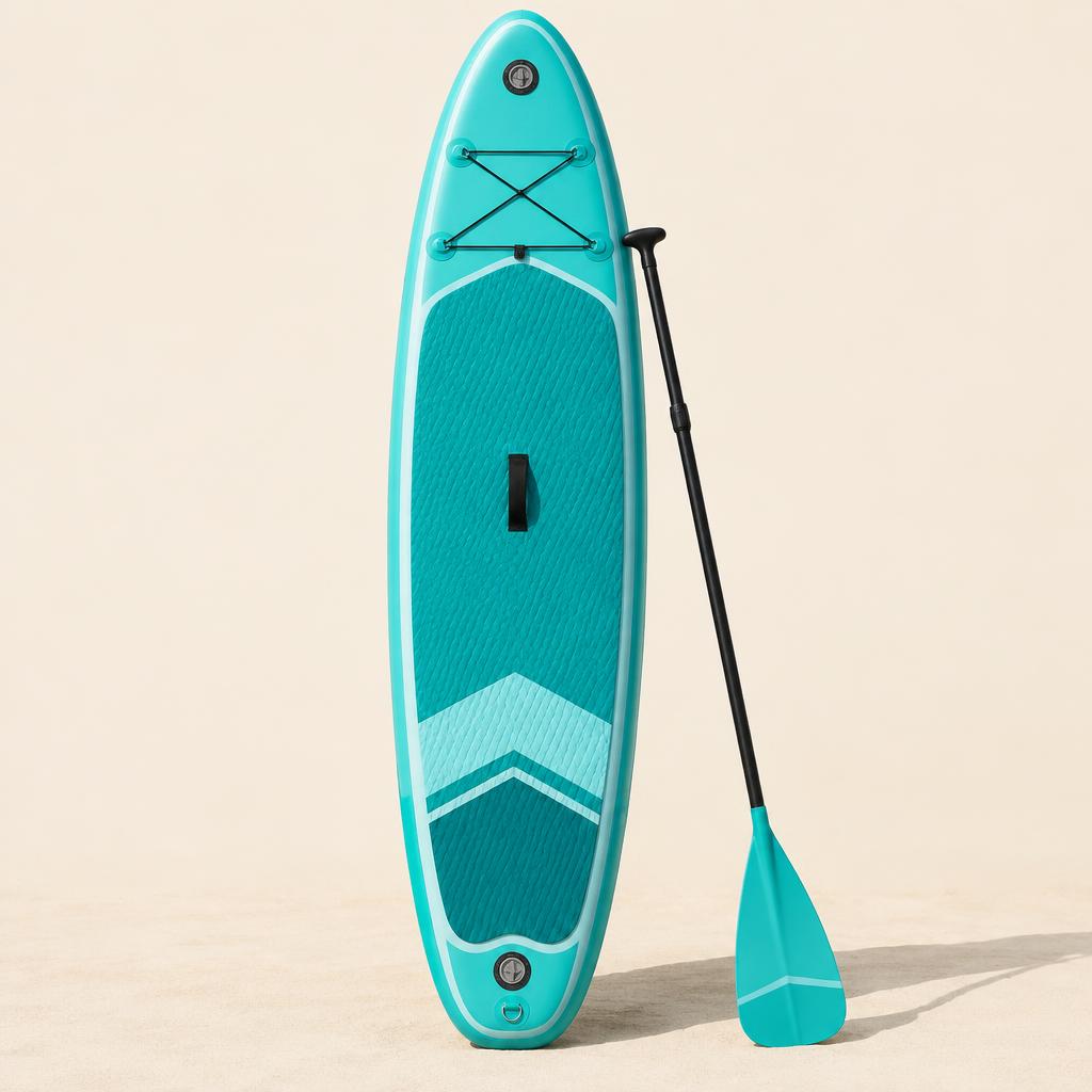 Inflatable Paddle Board — illustrative product photo, not an exact listing. Images and Photos created by www.cheap-beach-house.com