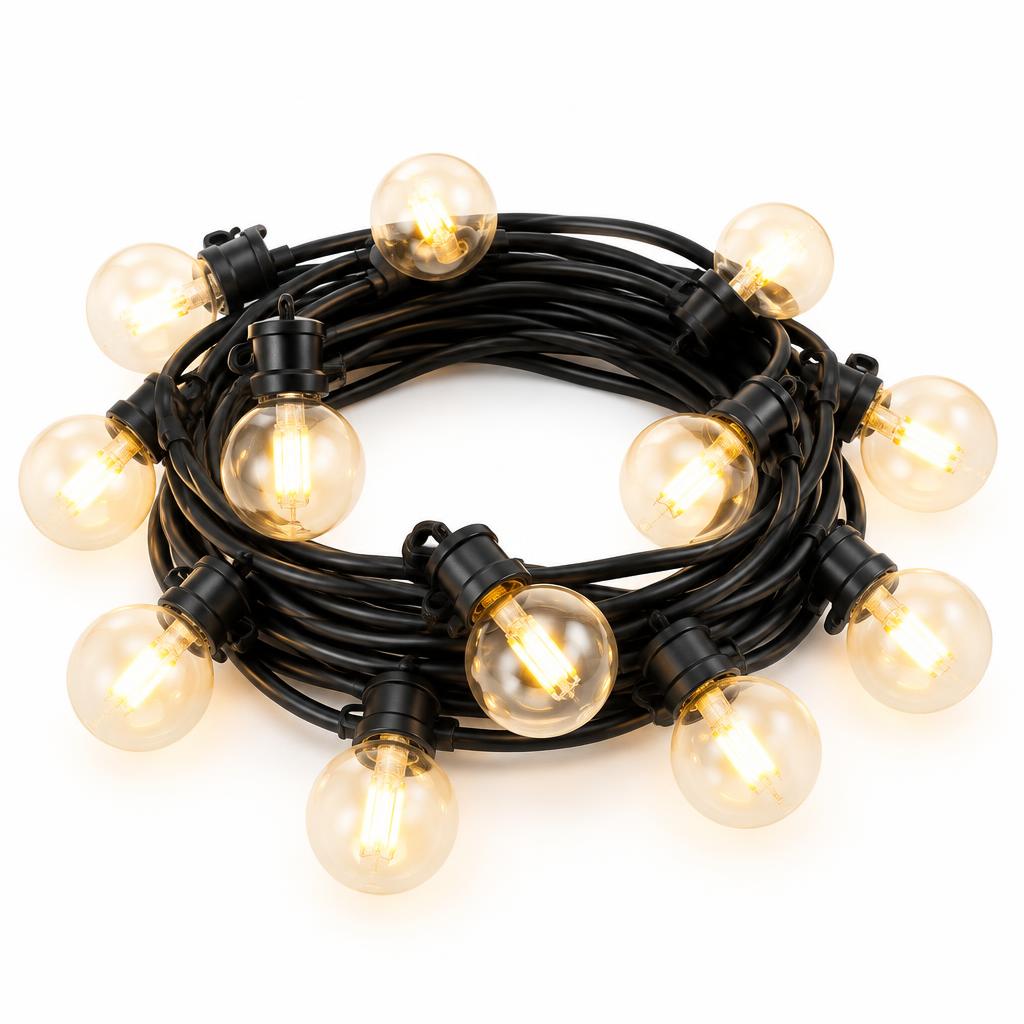 Outdoor String Lights — illustrative product photo, not an exact listing. Images and Photos created by www.cheap-beach-house.com