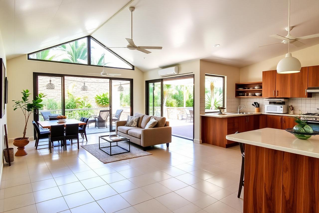 Yeppoon Capricorn Coast cottage — cheap beach house for sale in Yeppoon, Australia, gallery view 3 showing beachfront, interiors or neighbourhood. Images and Photos created by www.cheap-beach-house.com