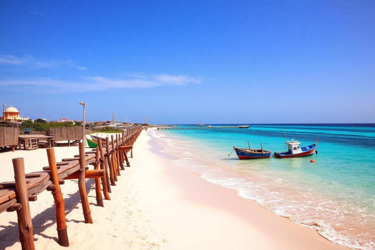 Santa Maria beach apartment, Sal — cheap beach house for sale in Santa Maria, Cape Verde, gallery view 2 showing beachfront, interiors or neighbourhood. Images and Photos created by www.cheap-beach-house.com