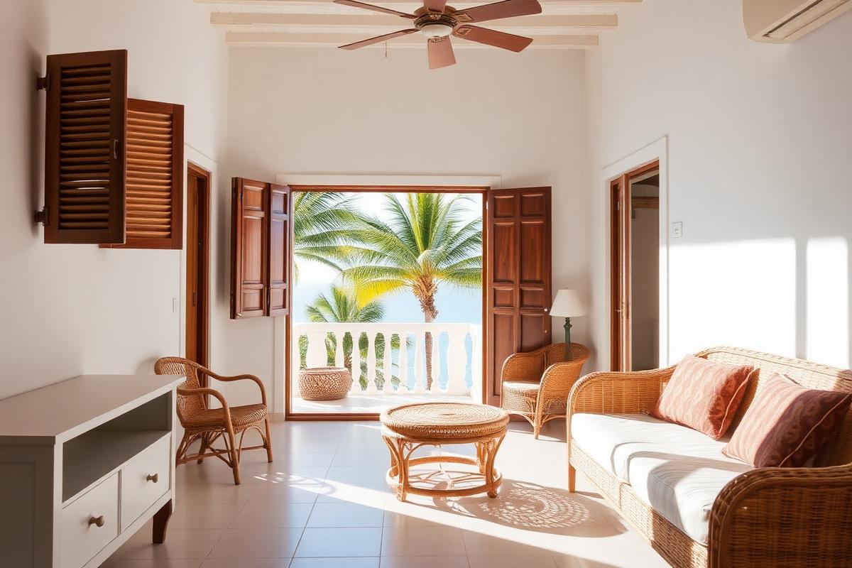 Santa Maria beach apartment, Sal — cheap beach house for sale in Santa Maria, Cape Verde, gallery view 3 showing beachfront, interiors or neighbourhood. Images and Photos created by www.cheap-beach-house.com