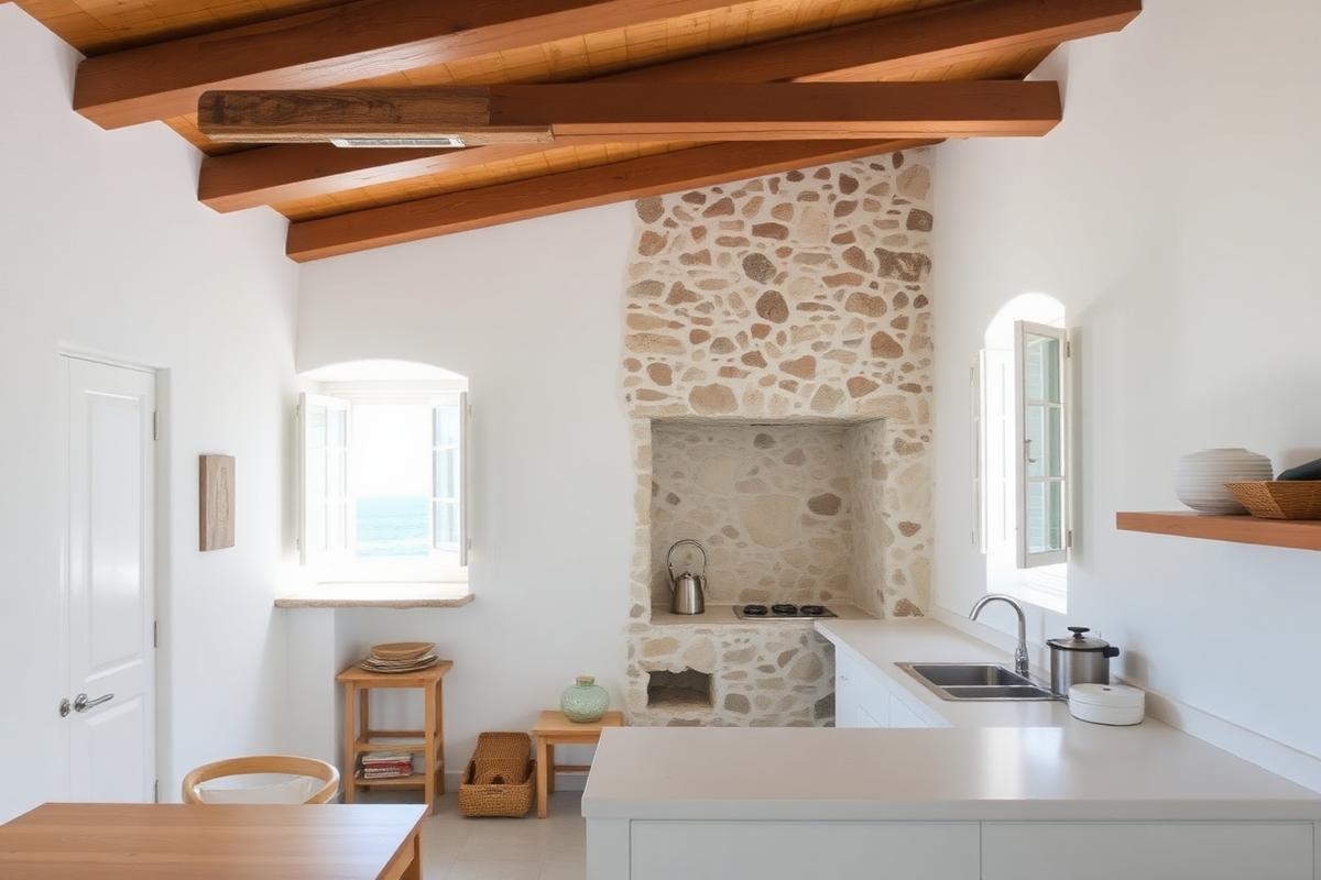 Vodice Dalmatian stone house, two rows back — cheap beach house for sale in Vodice, Croatia, gallery view 2 showing beachfront, interiors or neighbourhood. Images and Photos created by www.cheap-beach-house.com