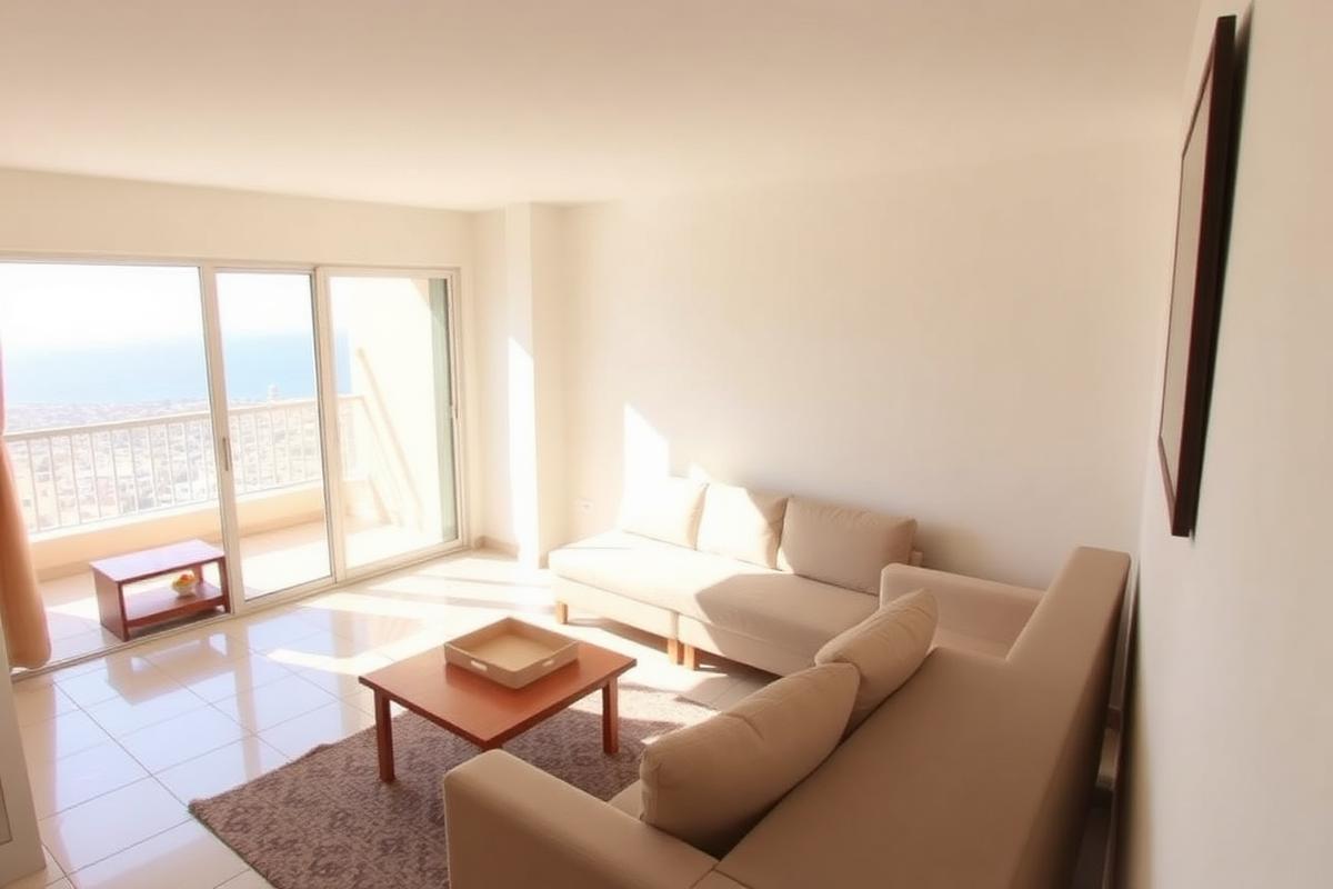 Agadir bay sea-view flat — cheap beach house for sale in Agadir, Morocco, gallery view 1 showing beachfront, interiors or neighbourhood. Images and Photos created by www.cheap-beach-house.com