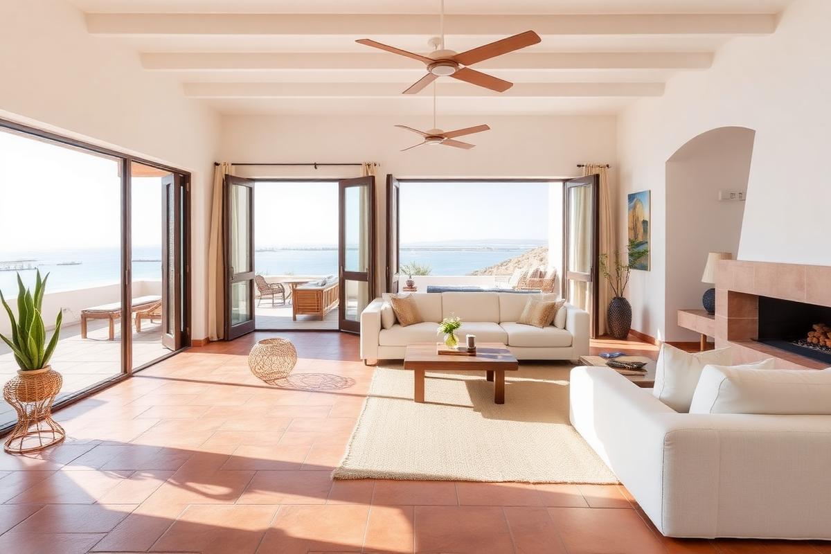 Oualidia lagoon bungalow — cheap beach house for sale in Oualidia, Morocco, gallery view 1 showing beachfront, interiors or neighbourhood. Images and Photos created by www.cheap-beach-house.com