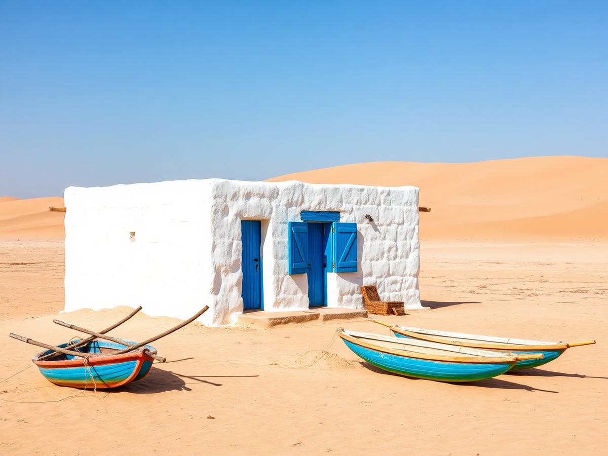 Nouadhibou fisherman's beach house — cheap beach house for sale in Nouadhibou, Mauritania listed at MRU 1,400,000. Images and Photos created by www.cheap-beach-house.com