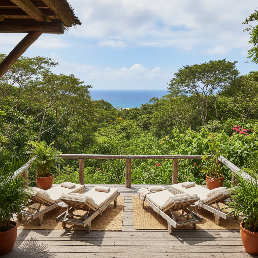 Adobe casita in Sayulita hills — cheap beach house for sale in Sayulita, Mexico, gallery view 2 showing beachfront, interiors or neighbourhood. Images and Photos created by www.cheap-beach-house.com