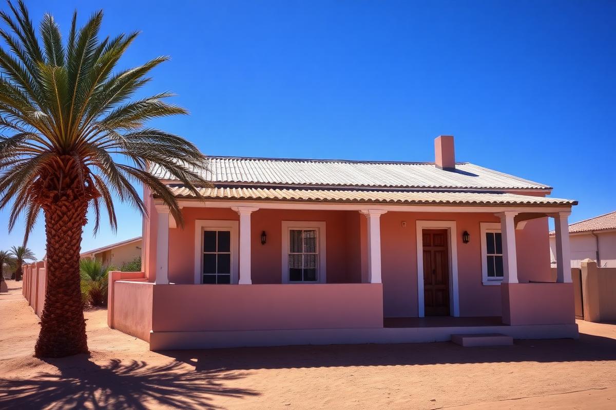 Swakopmund seafront cottage — cheap beach house for sale in Swakopmund, Namibia listed at NAD 1,150,000. Images and Photos created by www.cheap-beach-house.com