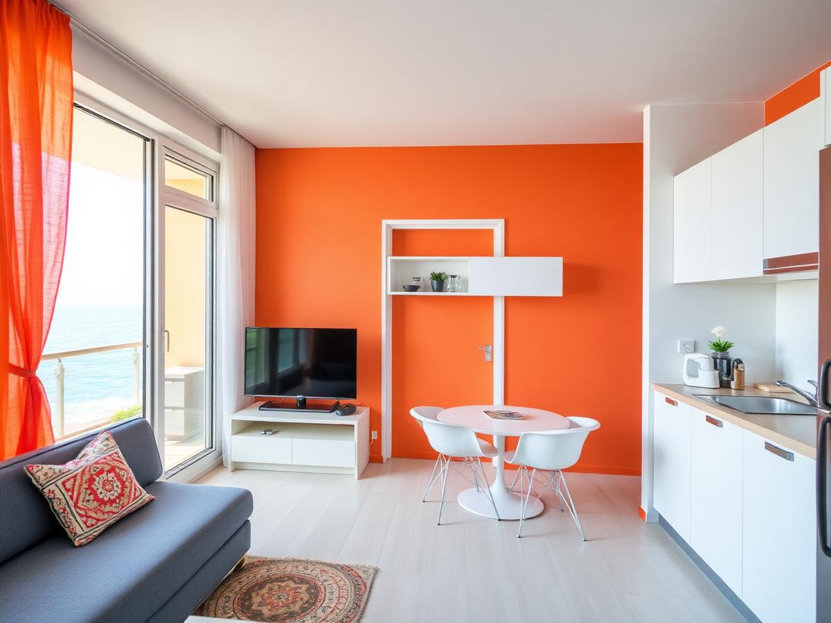 Mangalia seafront apartment — beach house under $100K USD in Mangalia, Romania. Images and Photos created by www.cheap-beach-house.com