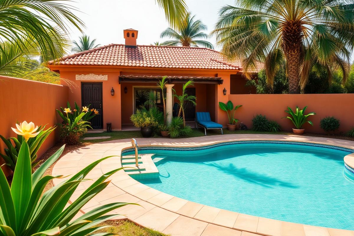 Saly garden villa — cheap beach house for sale in Saly, Senegal listed at F CFA 42,000,000. Images and Photos created by www.cheap-beach-house.com