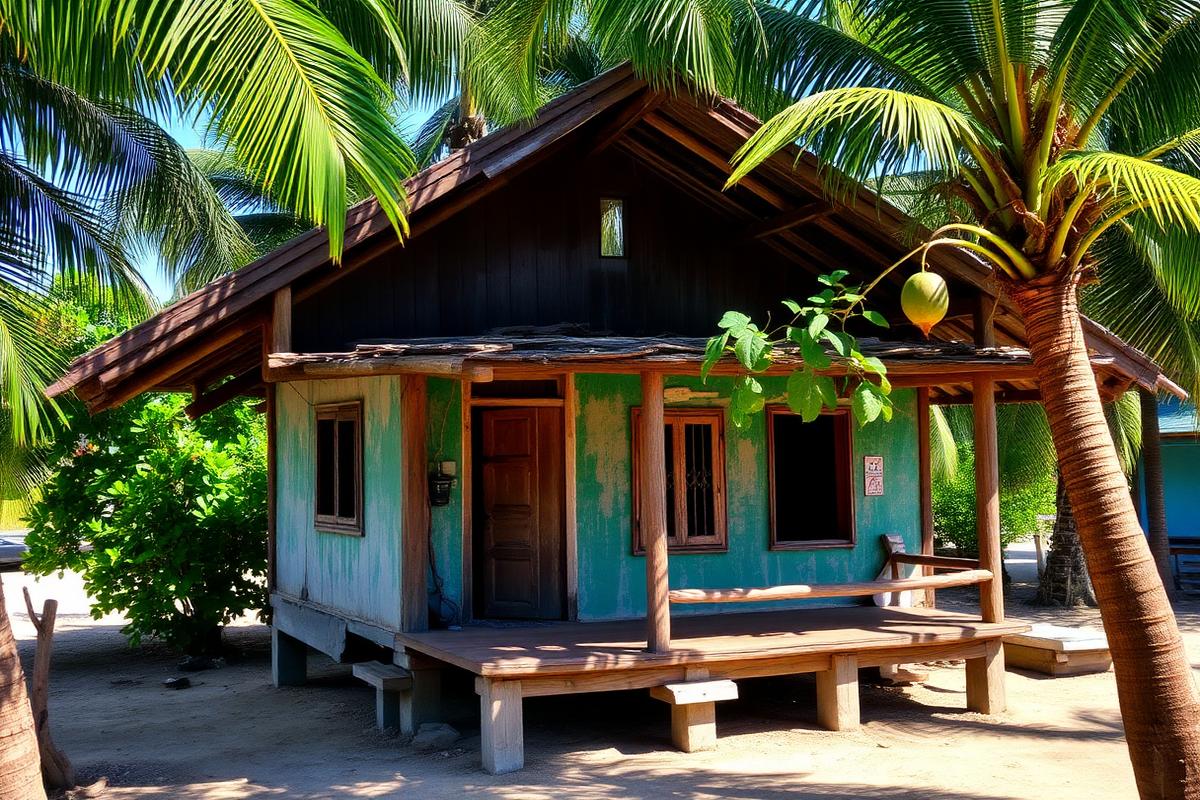 Pak Bara fisherman's house — beach house under $100K USD in Pak Bara, Thailand. Images and Photos created by www.cheap-beach-house.com