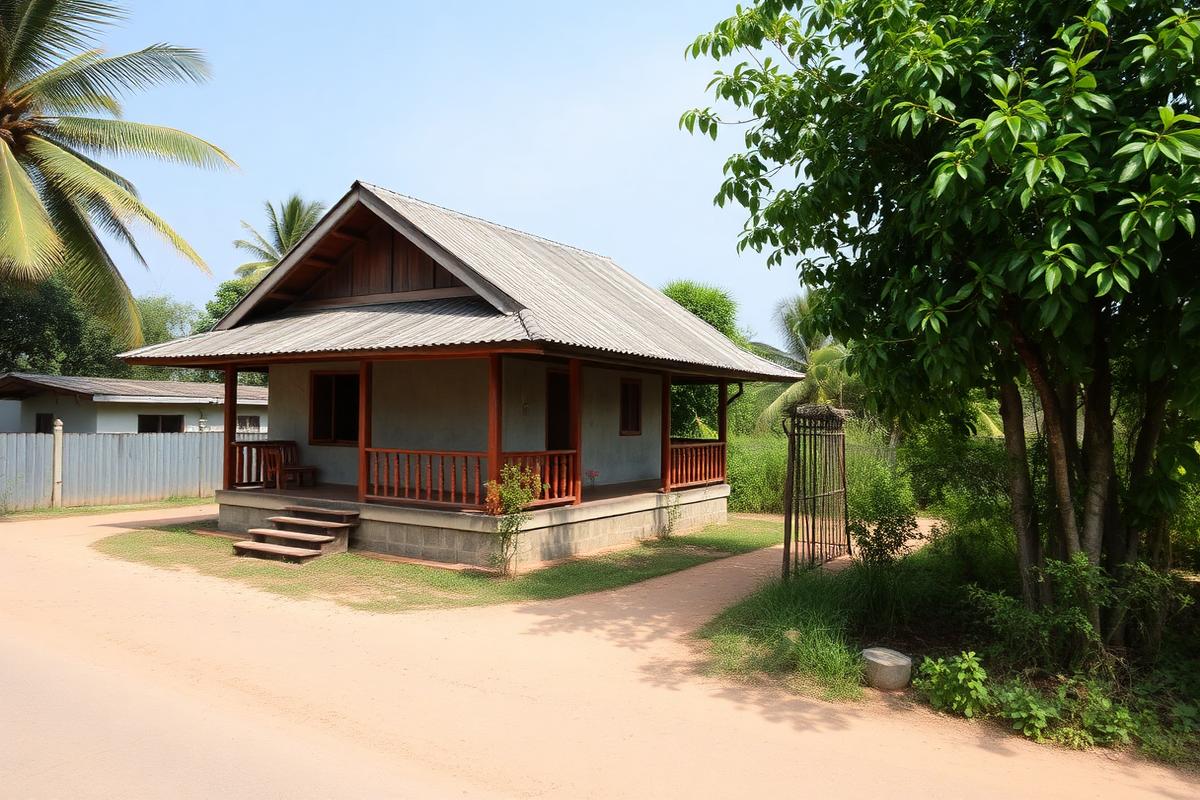 Thung Wua Laen beach house — cheap beach house for sale in Pathio, Thailand, gallery view 1 showing beachfront, interiors or neighbourhood. Images and Photos created by www.cheap-beach-house.com