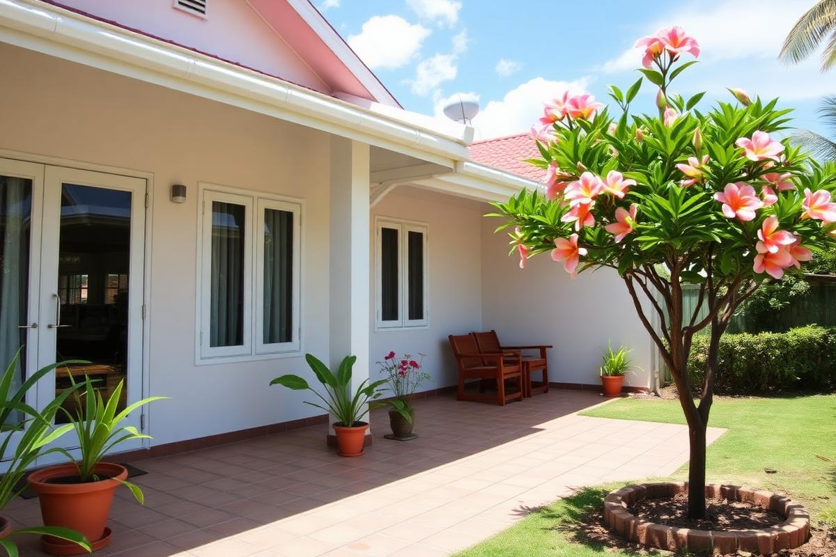 Suan Son weekend beach house — cheap beach house for sale in Ban Phe, Thailand, gallery view 1 showing beachfront, interiors or neighbourhood. Images and Photos created by www.cheap-beach-house.com
