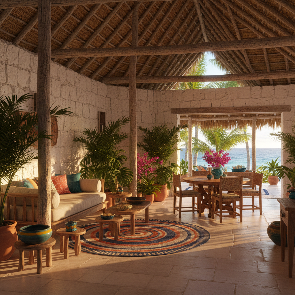 Zanzibar coconut house, Jambiani — cheap beach house for sale in Jambiani, Tanzania, gallery view 1 showing beachfront, interiors or neighbourhood. Images and Photos created by www.cheap-beach-house.com
