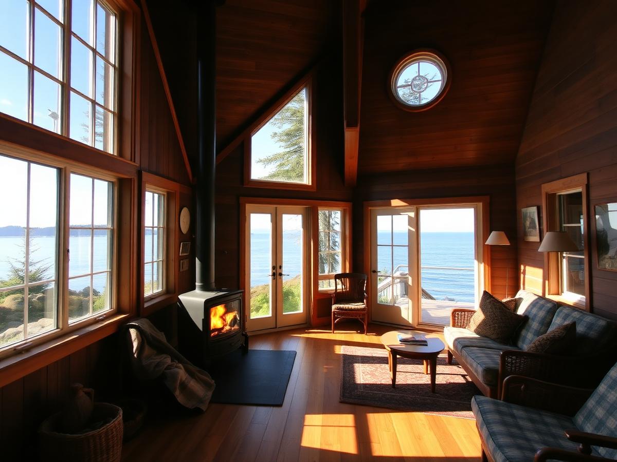Crescent City redwood-coast cottage — cheap beach house for sale in Crescent City, United States, gallery view 1 showing beachfront, interiors or neighbourhood. Images and Photos created by www.cheap-beach-house.com