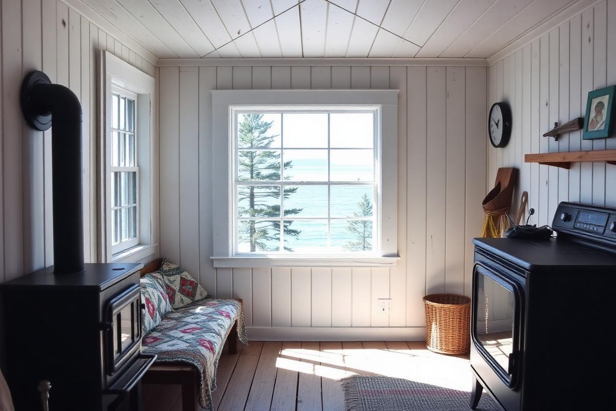 Lubec shingled cottage, Bay of Fundy — cheap beach house for sale in Lubec, United States, gallery view 1 showing beachfront, interiors or neighbourhood. Images and Photos created by www.cheap-beach-house.com